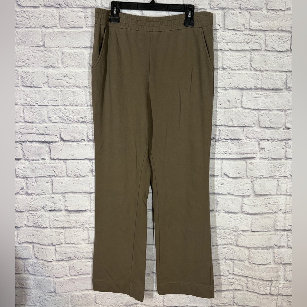 Nuuds Brown Wide Leg Lounge Sweatpants 100% Cotton Elastic Size XL